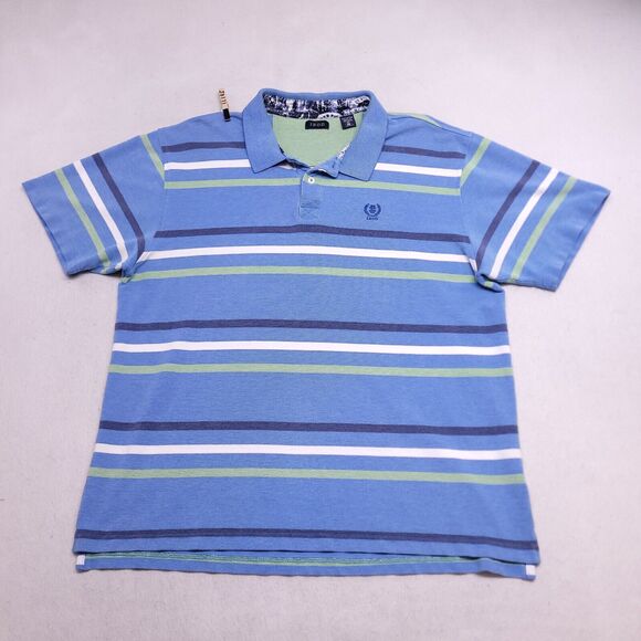 IZOD Casual Collared Short Sleeve Polo Shirt Adult Mens Size XL Blue - Picture 2 of 12